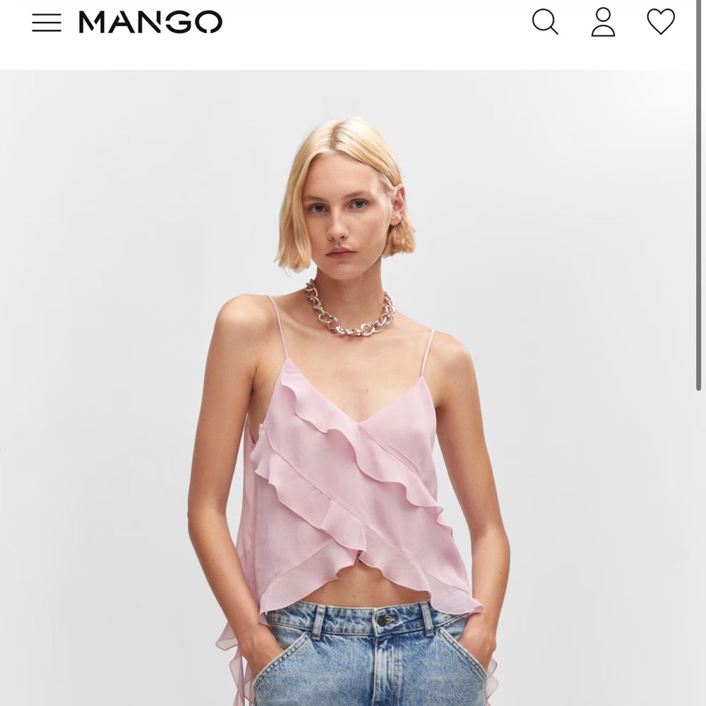 Mango Pink Chiffon Ruffle Too - Picture 1 of 11